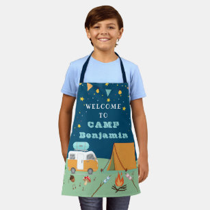 Personalised Camping Camp Out Party Apron