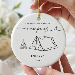 Personalised Camping Christmas Ornament