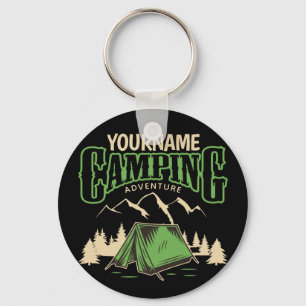 Personalised Camping Family Camp Trip Adventure Key Ring
