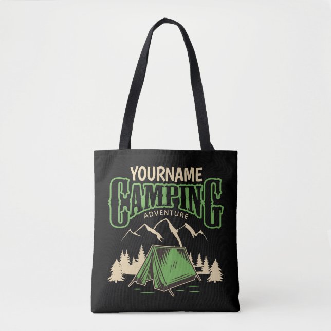 Personalised Camping Family Camp Trip Adventure  Tote Bag (Front)