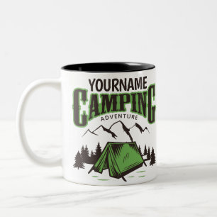 Personalised Camping Family Camp Trip Adventure Two-Tone Coffee Mug