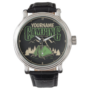 Personalised Camping Family Camp Trip Adventure  Watch