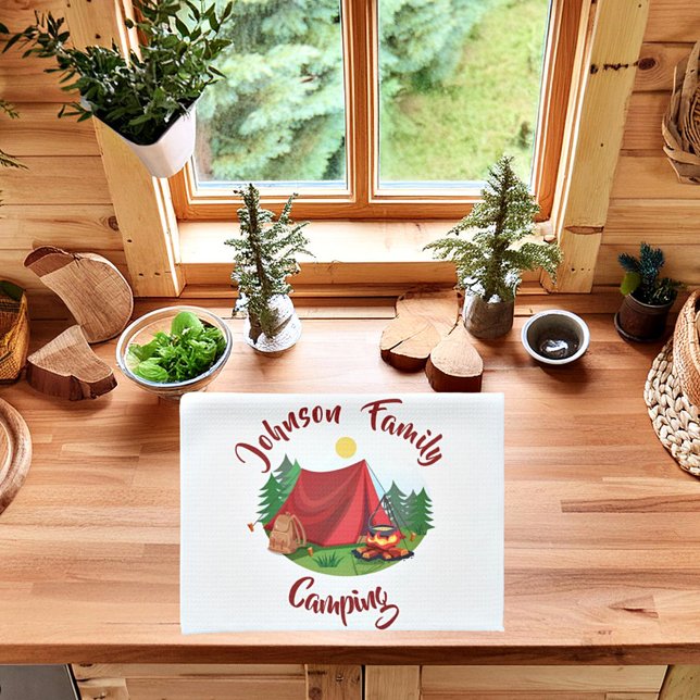 Personalised camping  tea towel (Creator Uploaded)