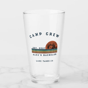 Personalised Camping Weekend Bachelor Party Glass