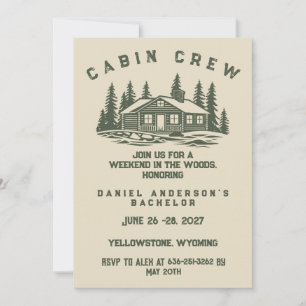 Personalised Camping Weekend Bachelor Party Invitation