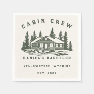Personalised Camping Weekend Bachelor Party Napkin