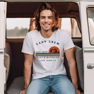 Personalised Camping Weekend Bachelor Party T-Shirt