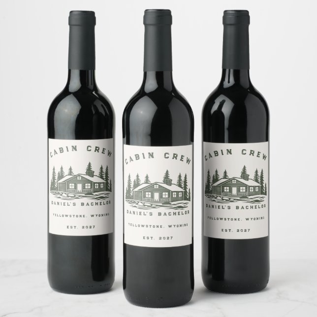 Personalised Camping Weekend Bachelor Party Wine Label (Bottles)