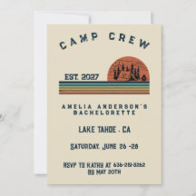 Personalised Camping Weekend Bachelorette Party
