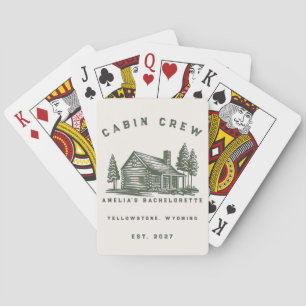 Personalised Camping Weekend Bachelorette Party Playing Cards