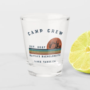 Personalised Camping Weekend Bachelorette Party Shot Glass