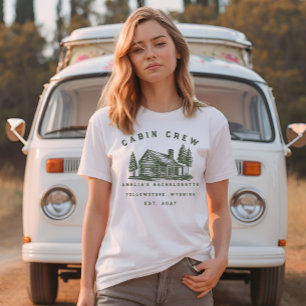 Personalised Camping Weekend Bachelorette Party Tri-Blend Shirt