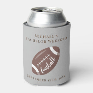 Personalised Can Cooler Bachelor Football Weekend
