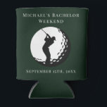 Personalised Can Cooler | Bachelor Golf Weekend<br><div class="desc">Personalised Can Cooler | Bachelor Golf Weekend Personalised Can Coolers are the perfect keepsakes for your friends to remember your special day. Cheers to a fun and memorable bachelor party! Add your custom wording to this design by using the "Edit this design template" boxes on the right hand side of...</div>