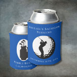 Personalised Can Cooler | Bachelor Golf Weekend<br><div class="desc">Personalised Can Cooler | Bachelor Golf Weekend Personalised Can Coolers are the perfect keepsakes for your friends to remember your special day. Cheers to a fun and memorable bachelor party! Add your custom wording to this design by using the "Edit this design template" boxes on the right hand side of...</div>