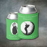 Personalised Can Cooler | Bachelor Golf Weekend<br><div class="desc">Personalised Can Cooler | Bachelor Golf Weekend Personalised Can Coolers are the perfect keepsakes for your friends to remember your special day. Cheers to a fun and memorable bachelor party! Add your custom wording to this design by using the "Edit this design template" boxes on the right hand side of...</div>