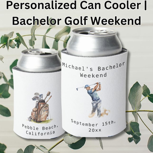 Personalised Can Cooler | Bachelor Golf Weekend (Creator Uploaded)