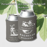 Personalised Can Cooler | Bachelor Golf Weekend<br><div class="desc">Personalised Can Cooler | Bachelor Golf Weekend Personalised Can Coolers are the perfect keepsakes for your friends to remember your special day. Cheers to a fun and memorable bachelor party! Add your custom wording to this design by using the "Edit this design template" boxes on the right hand side of...</div>