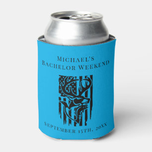 Personalised Can Cooler Bachelor Hunting Weekend