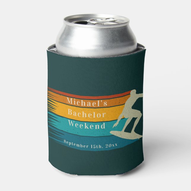 Personalised Can Cooler | Bachelor Surf Weekend (Can Front)