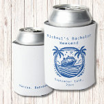 Personalised Can Cooler | Cruise Bachelor Party<br><div class="desc">Personalised Can Cooler | Cruise Bachelor Party Personalised Can Coolers are the perfect keepsakes for your friends to remember your special day. Cheers to a fun and memorable bachelor party! Add your custom wording to this design by using the "Edit this design template" boxes on the right hand side of...</div>