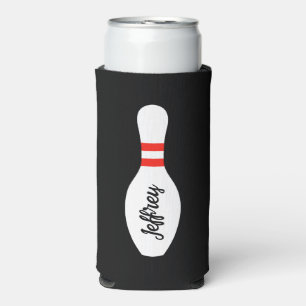 Personalised can cooler for bowling Birthday party