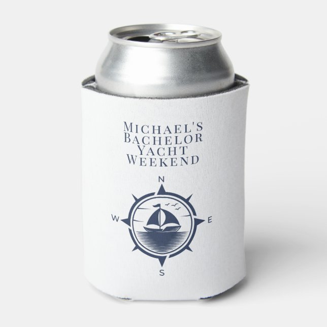 Personalised Can Cooler | Nautical Bachelor Party (Can Front)