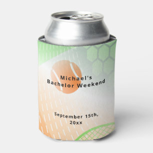 Personalised Can Cooler   Tennis Bachelor Weekend