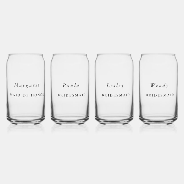 Personalised Can Glasses Wedding Party (Front)