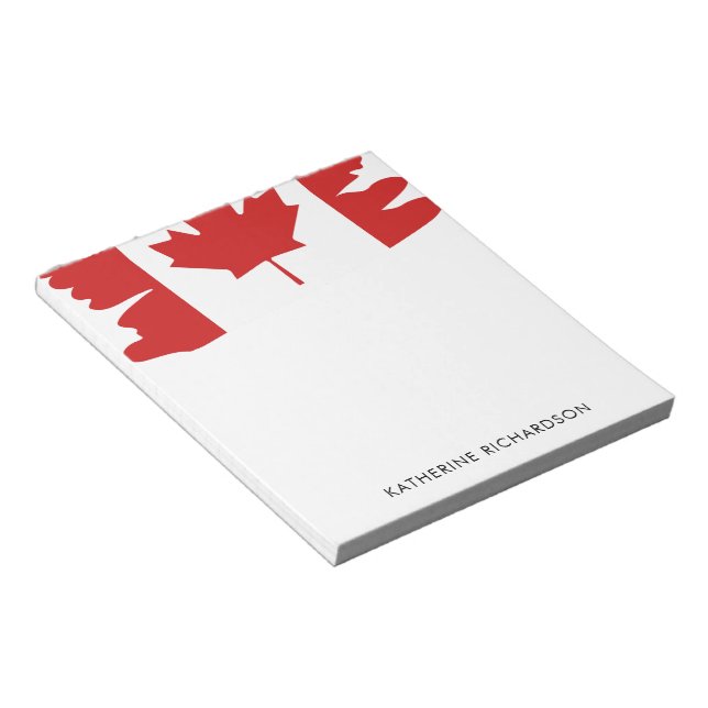 Personalised Canada Canadian Flag Notepad (Angled)