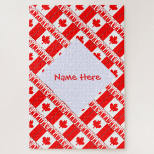 Personalised Canada Flag Jigsaw Puzzle Gift