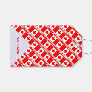 Personalised Canada Flag Patriotic Gift Tag