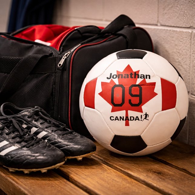 Personalised Canada Maple Leaf Soccer Gift Football (Creator Uploaded)