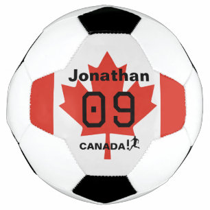 Personalised Canada Maple Leaf Soccer Gift Football
