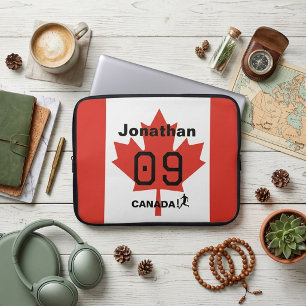 Personalised Canada Maple Leaf Tech Gift Laptop Sleeve