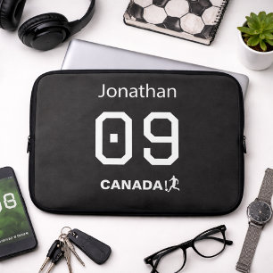 Personalised Canada Soccer Tech Protection Laptop Sleeve