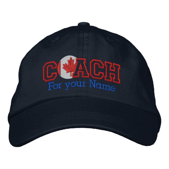 Personalised Canadian Coach with your name Embroidered Hat (Front)