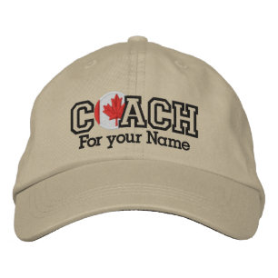 Personalised Canadian Coach with your name Embroidered Hat