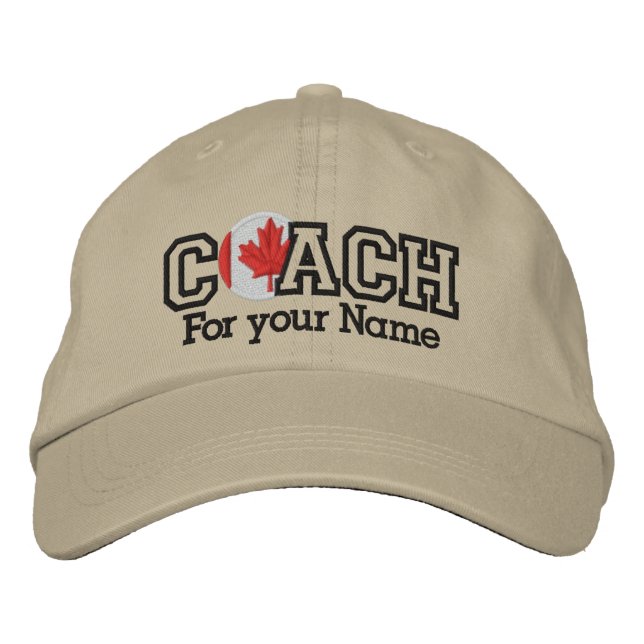 Personalised Canadian Coach with your name Embroidered Hat (Front)
