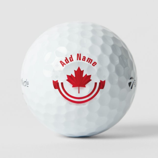 Personalised Canadian Taylor Made TP5 Golf Balls (Front)