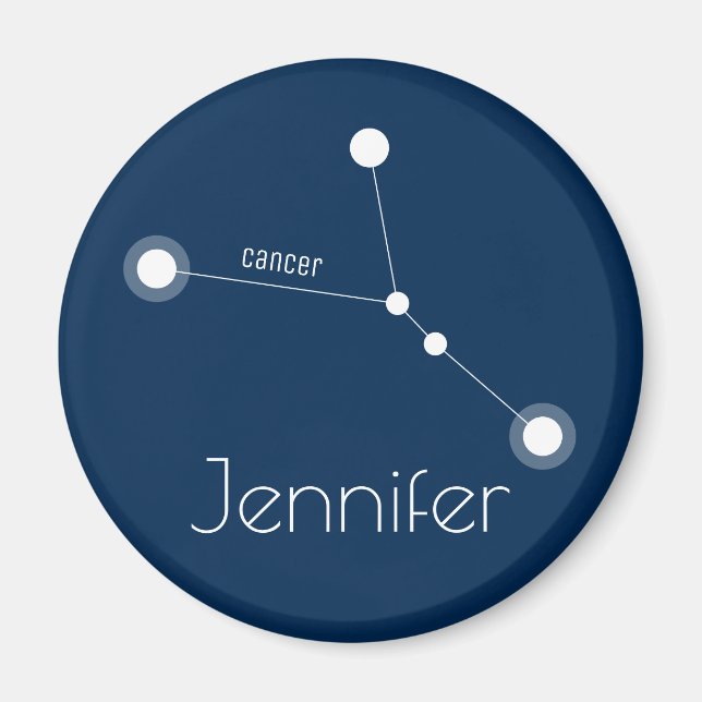 Personalised Cancer Zodiac Constellation Magnet (Front)
