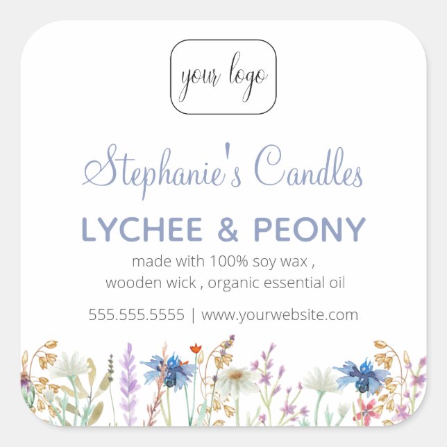 Personalised Candle Label | Add your our Logo (Front)