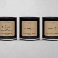 Personalised Candle Label Kraft Background Sticker