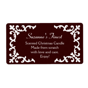 Personalised Candle or Canning Jar Brown Label