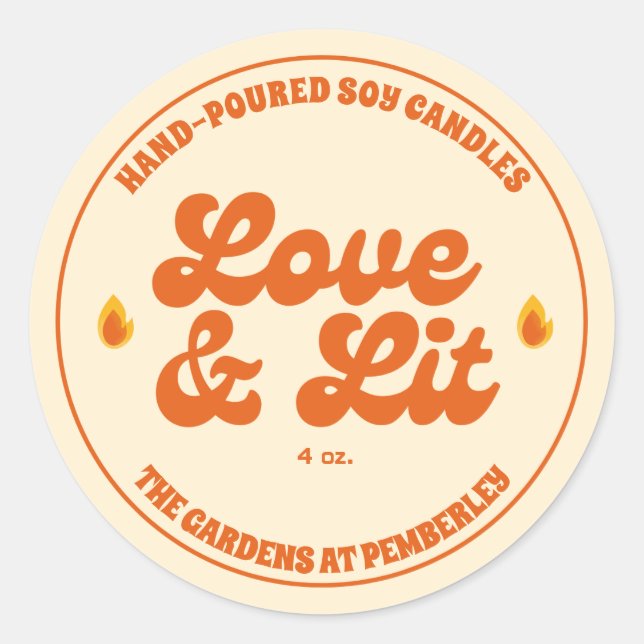 Personalised - Candles Business Label (Front)