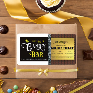 Personalised Candy Bar Golden Ticket