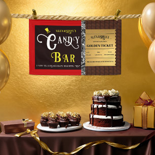 Personalised Candy Bar Golden Ticket Banner