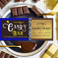 Personalised Candy Bar Golden Ticket Invitation