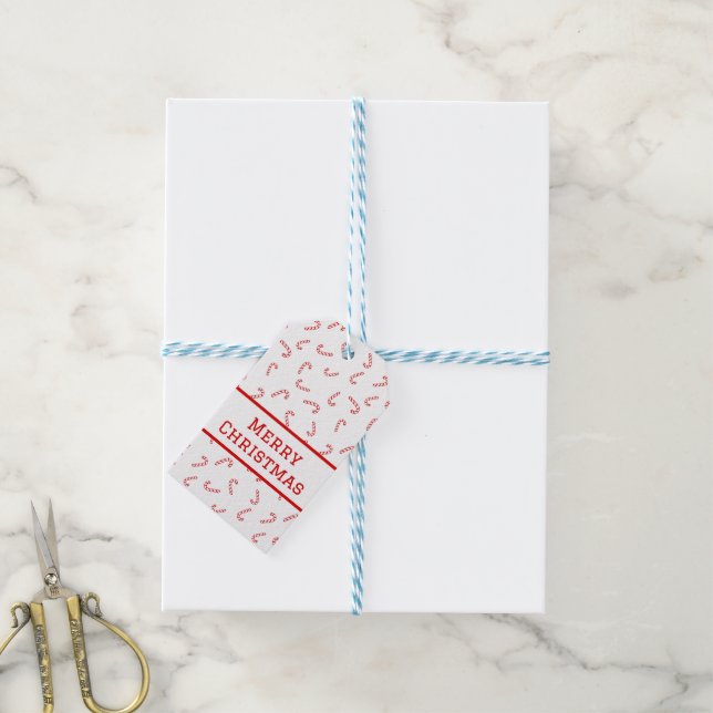 Personalised Candy Can Christmas Gift Tag (With Twine)