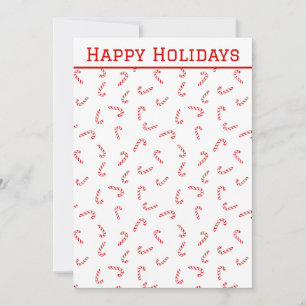 Personalised Candy Cane Christmas Holiday Card